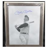 MICKEY MANTLE SIGNED AND FRAMED PHOTO