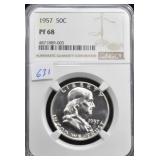 1957 FRANKLIN HALF DOLLAR - NGC GRADED: PF68