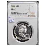 1960 FRANKLIN HALF DOLLAR - NGC GRADED: PF67