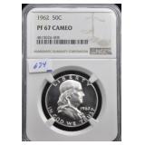 1962 FRANKLIN HALF DOLLAR - NGC GRADED: PF67