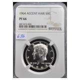 1964 FRANKLIN HALF DOLLAR - NGC GRADED: PF66