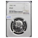 1964 FRANKLIN HALF DOLLAR - NGC GRADED: PF67