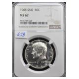 1965 FRANKLIN HALF DOLLAR - NGC GRADED: MS67