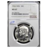1966 FRANKLIN HALF DOLLAR - NGC GRADED: MS67