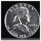 1953 FRANKLIN PROOF HALF DOLLAR