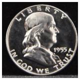 1955 FRANKLIN PROOF HALF DOLLAR