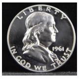 1961 FRANKLIN PROOF HALF DOLLAR