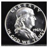 1963 FRANKLIN PROOF HALF DOLLAR