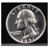 1951 PROOF WASHINGTON QUARTER