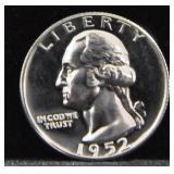 1952 PROOF WASHINGTON QUARTER