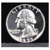 1955 PROOF WASHINGTON QUARTER