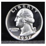 1957 PROOF WASHINGTON QUARTER