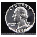1958 PROOF WASHINGTON QUARTER