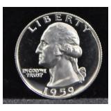 1959 PROOF WASHINGTON QUARTER