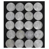 1921 MORGAN SILVER DOLLARS - 20 TIMES BID