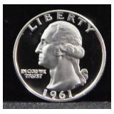 1961 PROOF WASHINGTON QUARTER