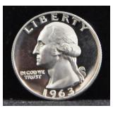 1963 PROOF WASHINGTON QUARTER