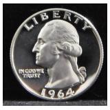 1964 PROOF WASHINGTON QUARTER