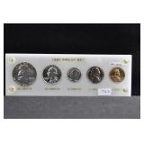 1960 PROOF SET IN CAPITAL HOLDER - SMALL DATE
