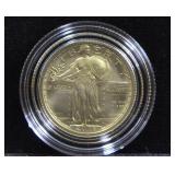 2016 GOLD STANDING LIBERTY QUARTER