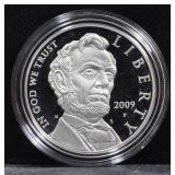 2009 ABRAHAM LINCOLN COMMEMORATIVE SILVER DOLLAR