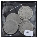 5 V NICKELS ASSORTED DATES