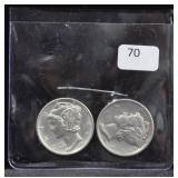 2 MERCURY DIMES 1941