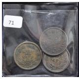 3 TOKEN OUR NAVY - ARMY NAVY - UNION FLOUR