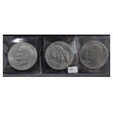 3 IKE DOLLARS 1974, 1978, 1976