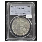 1893-O MORGAN PCGS - XF45