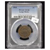 1864 2 CENT PCGS VF30 LARGE MOTTO