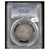 1832 50 CENT PCGS AU53 - SMALL LETTERS
