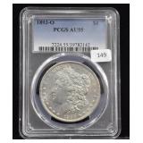 1893-O 1 DOLLAR MORGAN PCGS AU55