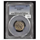 1938-D BUFFALO NICKEL PCGS MS65+