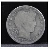 1912D BARBER 50 CENT