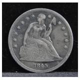 1845 LIBERTY SEATED 1 DOLLAR
