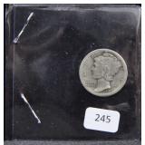 1916 D MERCURY DIME "RARE" 264,000 MINTED