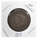1819 LARGE CENT