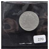 1888 BARBER NICKEL 5 CENT