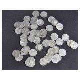 50 MERCURY DIMES VARIOUS DATES