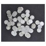 50 MERCURY DIMES VARIOUS DATES