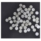 50 MERCURY DIMES VARIOUS DATES