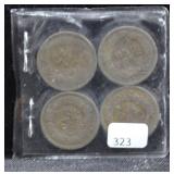 4 INDIAN HEAD CENT - 1902, 1907, 1905, 1902