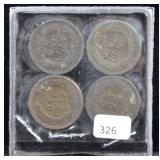 4 INDIAN HEAD CENT - 1905, 1893, 1887, 1906