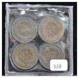4 INDIAN HEAD CENT - 1909, 1893, 1905, 1897