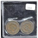 2 INDIAN HEAD CENT - 1902, 1903