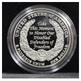 2010 AMERICAN VETERAN COMMEMORATIVE SILVER DOLLAR