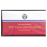 5 1987 UNC SET P & D MINTS
