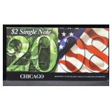 6 - 2008 2 DOLLAR SINGLE NOTE, RICHMOND, CHICAGO,