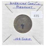 AMERICAN COAL PIEDMONT 10 CENTS